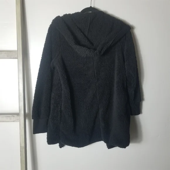 THE SWEATSHIRT PROJECT BLACK SHERPA CARDIGAN SIZE SMALL - Picture 2 of 10